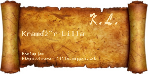 Kramár Lilla névjegykártya